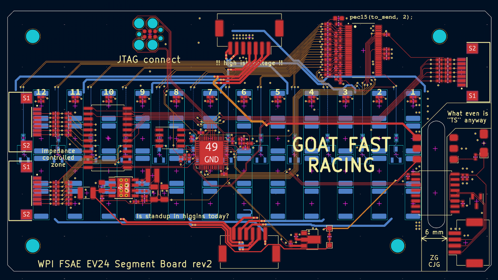 BMS module board layout